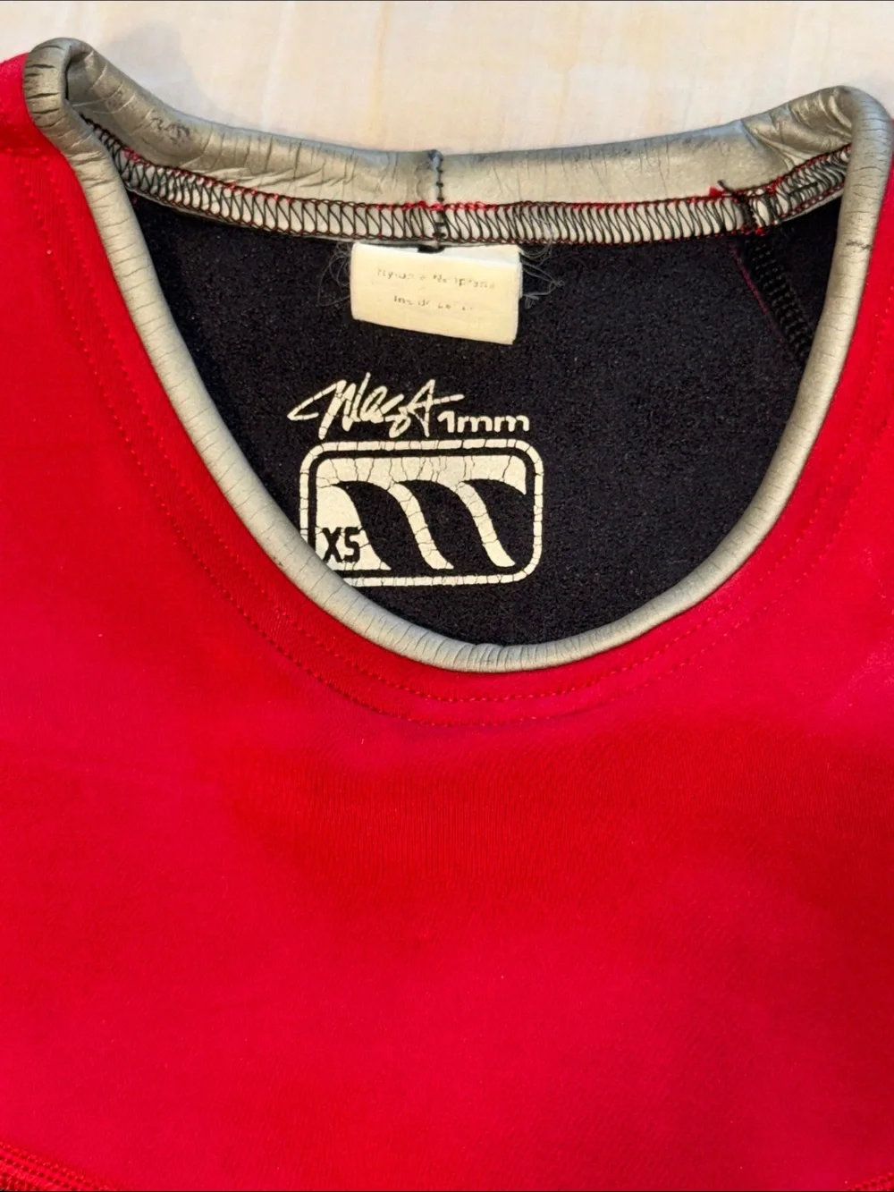 Men's Red & Black Neoprene Swim Rash Guard Vest